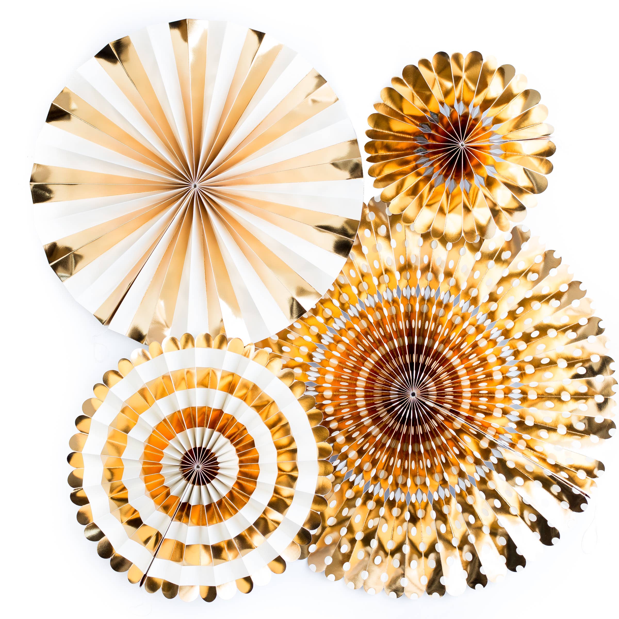 Basics Party Fans-Gold