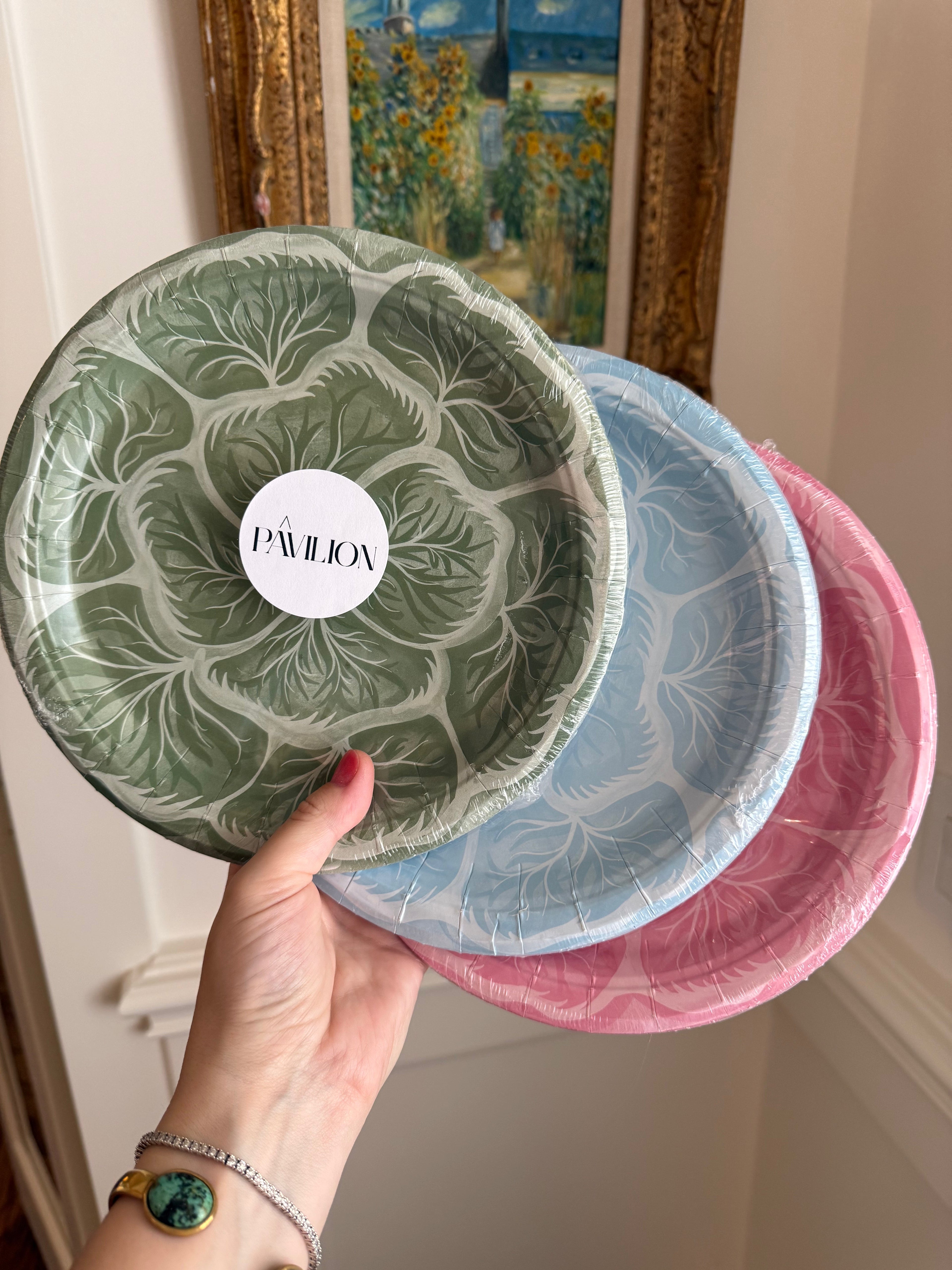 Bunny Green Melissa's Garden Cabbage Salad and Dessert Plates - 8 pack