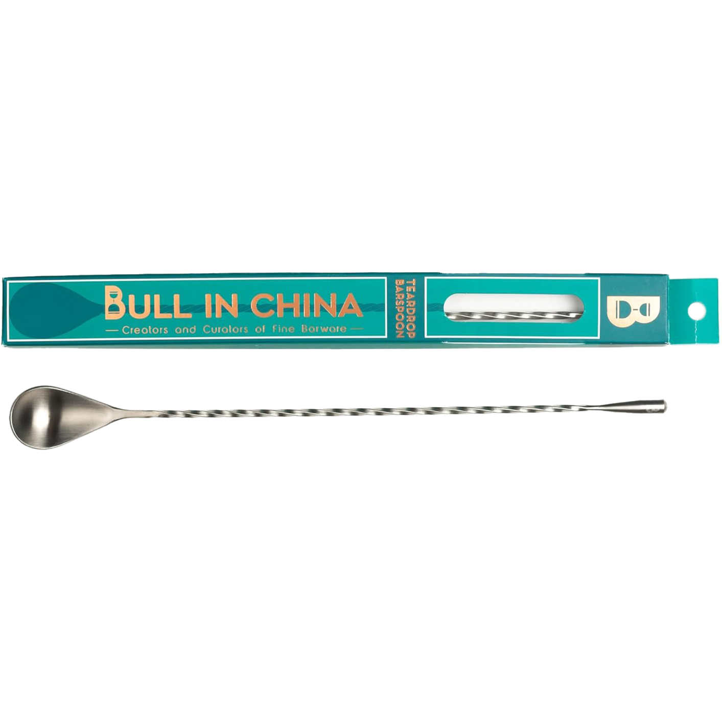 BULL IN CHINA Teardrop Barspoon - 12" Stainless Steel