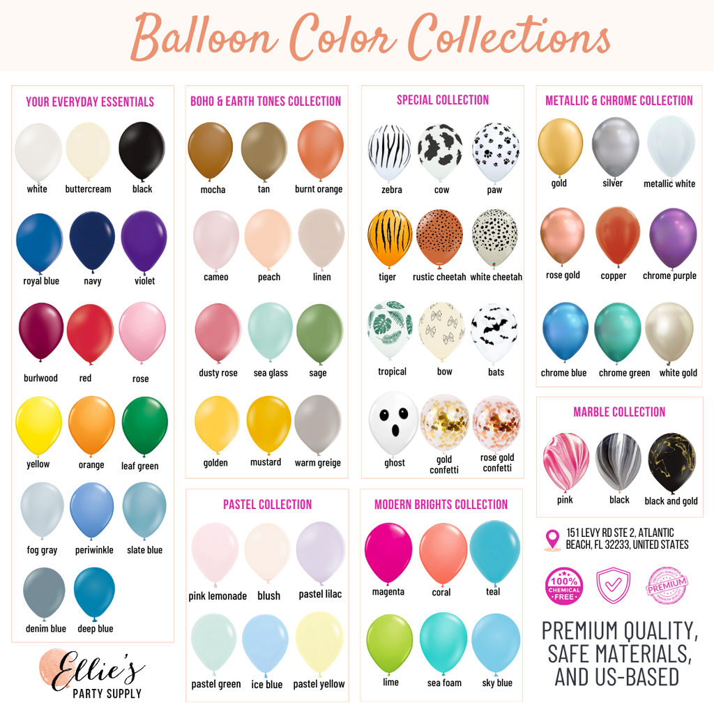 Premium Silver Latex Balloon Cluster (5", 11” and 17”)