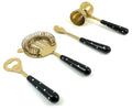 Vibhsa Bar Tools Accessories & Bar tending Kit set of 4 for Home Bar (Golden Black)