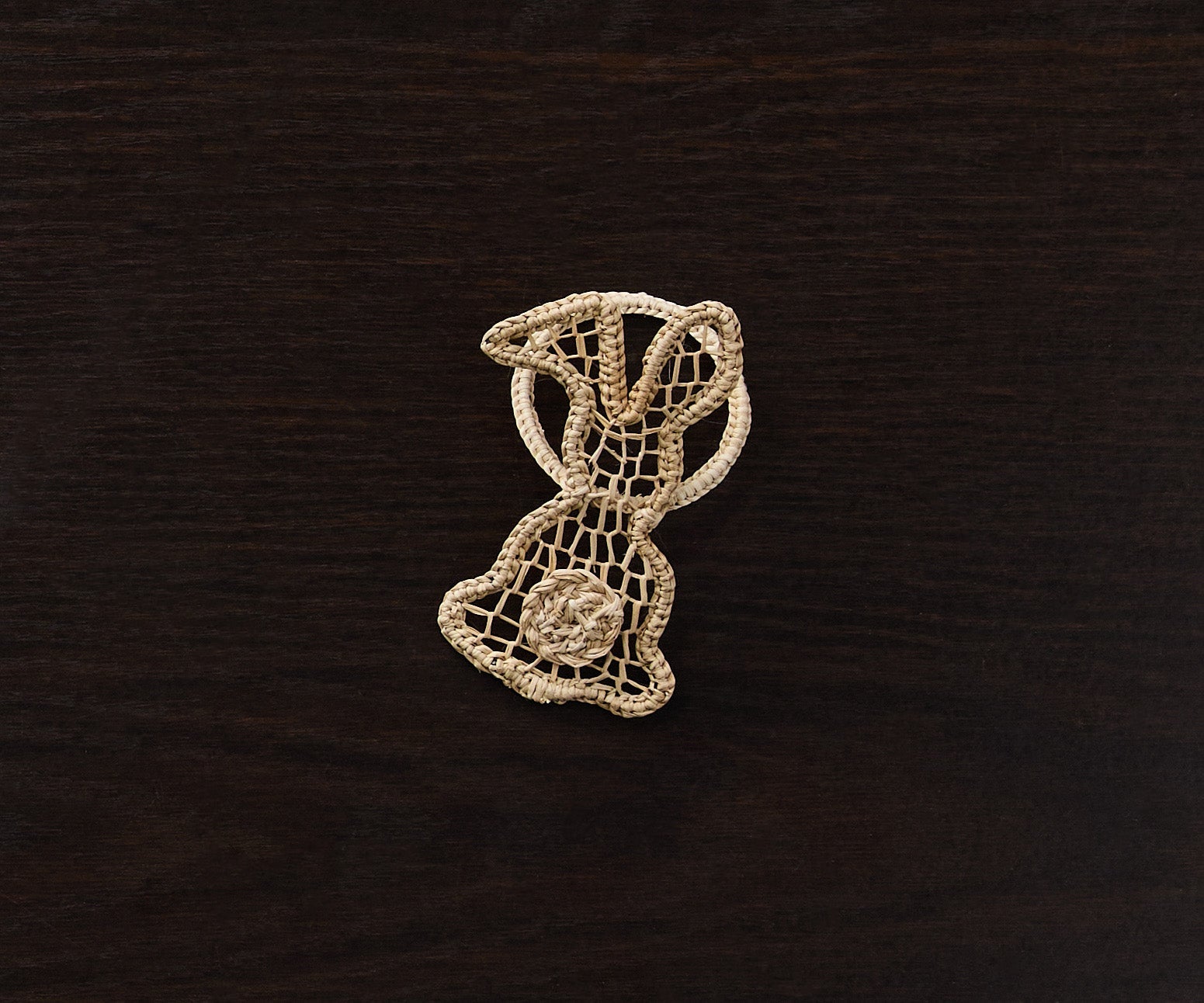 Bunny Napkin Ring – 3.5” Handwoven Iraca Palm – Artisan Spring Table Decor from Peru