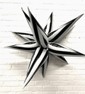 Black & White Starburst Cluster Balloon – 40”