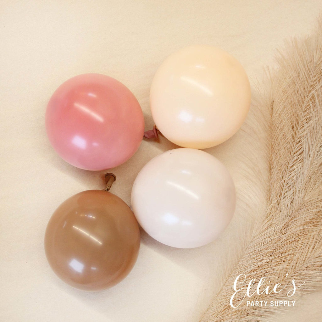 Moody Boho Rainbow Balloon Arch Kit – Dusty Rose + Mocha
