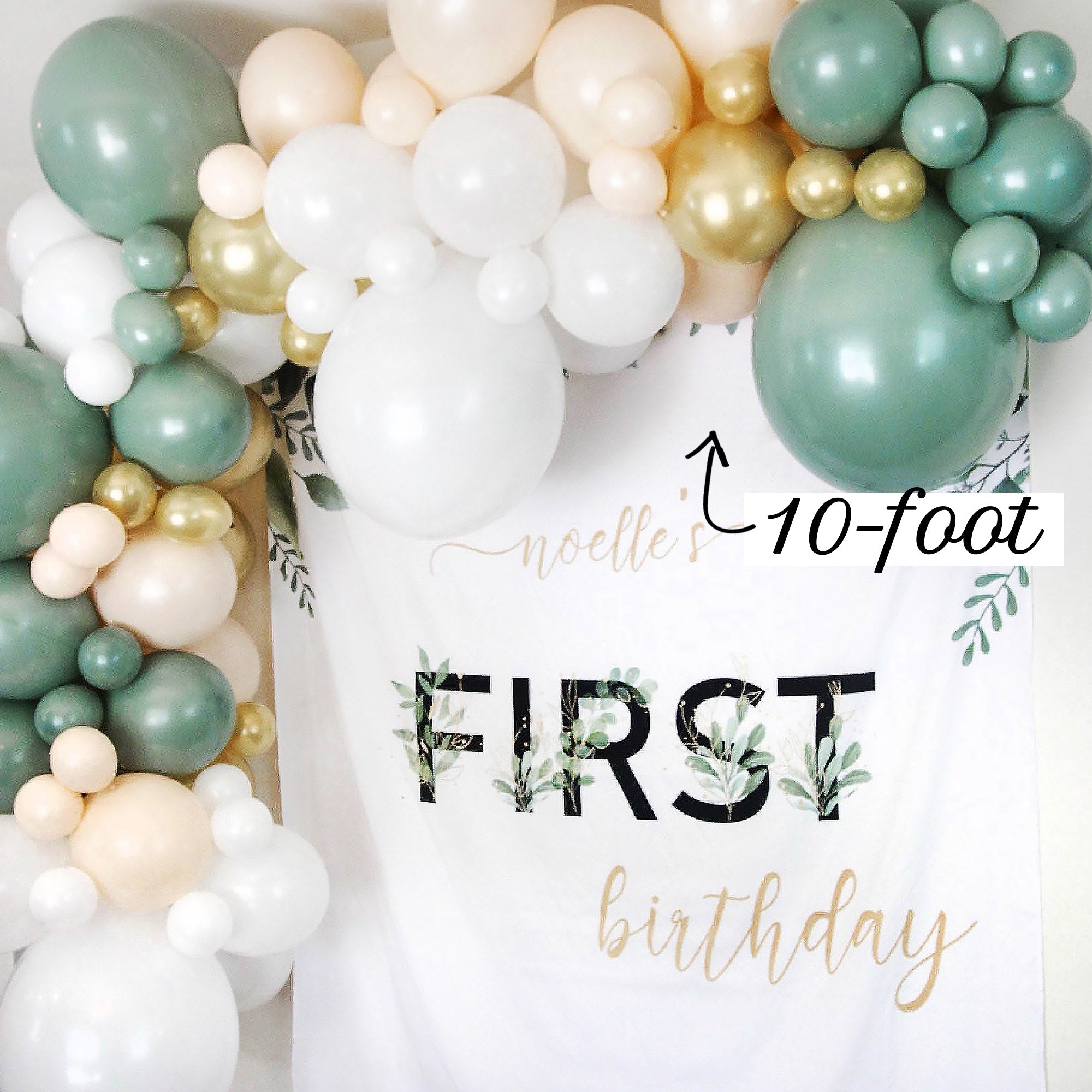 Boho Safari Balloon Garland Kit – Green, Gold, Blush