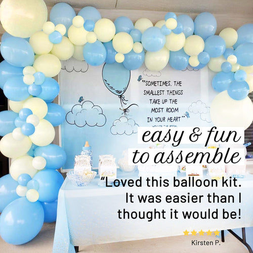 Blue Ice & Yellow Balloon Garland Kit