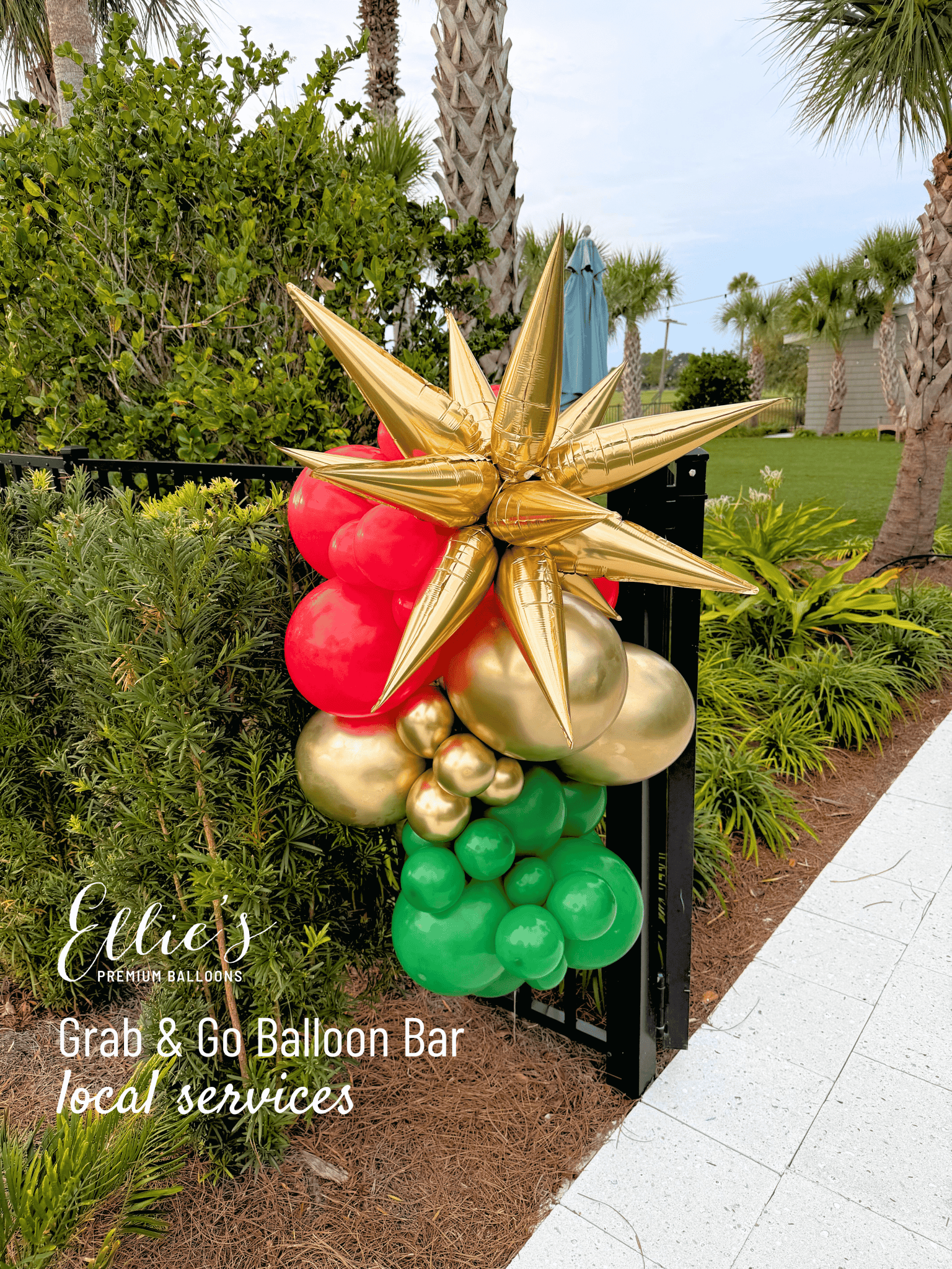 Gold Starburst Cluster Balloon – 26" and 40"
