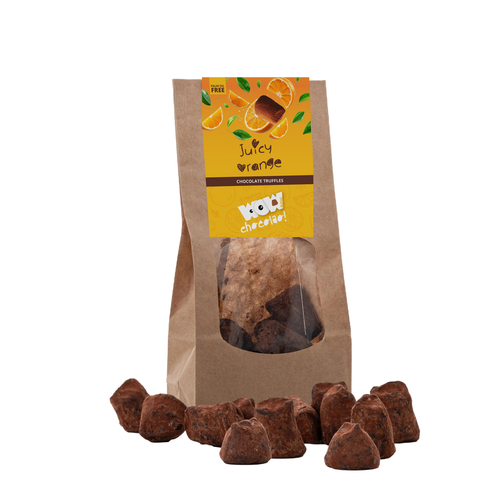 Juicy Orange chocolate truffles - Biodegradable bag 130g