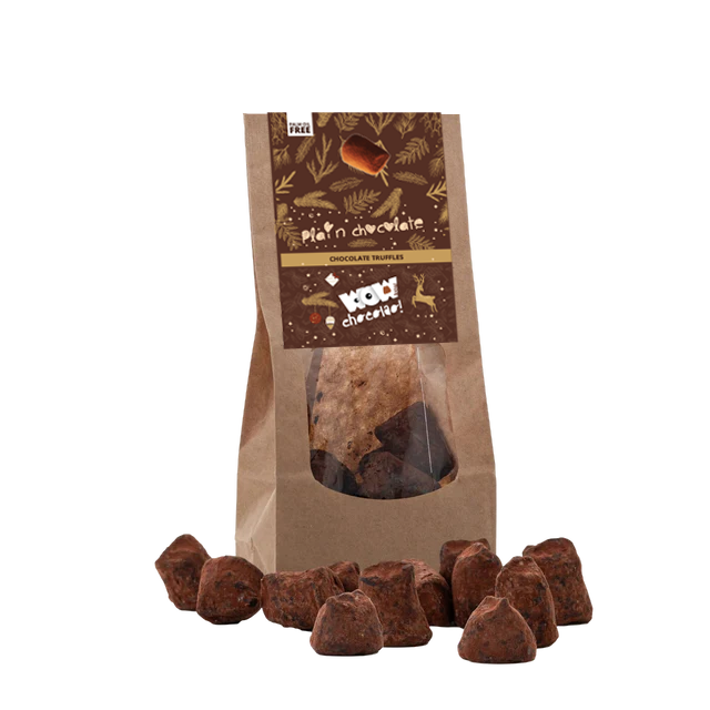 Plain Chocolate Truffles - Christmas Edition - Biodegradable bag 130g